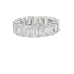 Emerald Cut Full Eternity Grown Diamond Ring. 0.40ct Each