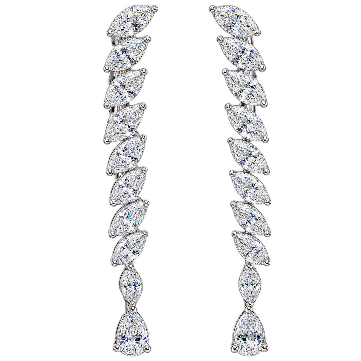 Pear Diamond Earring Pear Diamond Fancy Earring - Image 1