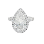 Pear-Shaped Halo Diamond Engagement Ring