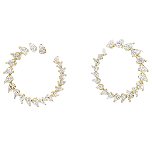 3ct Pear Shape Grown Diamond Fancy Earring