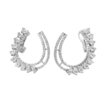 Pear Shape Grown Dia + Round Shape Grown Dia Fancy Earrings