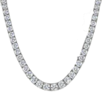 Round Shape Grown Diamond Tennis Necklace
