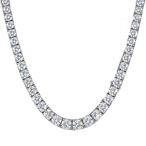Round Shape Grown Diamond Tennis Necklace