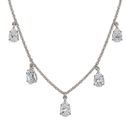 Pear Shape Grown Diamond Necklace