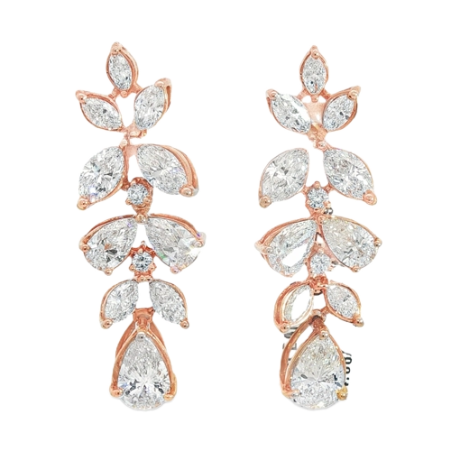 Grown Dia Fancy Dangling Earrings Grown Dia Fancy Dangling Earrings